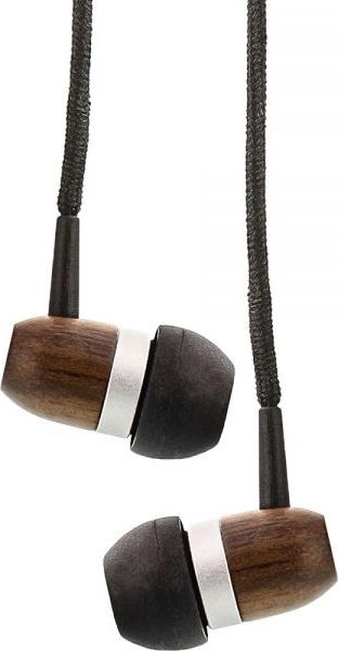 InLine woodin-ear - in-ear austiņas ar kabeļa mikrofonu un funkciju pogu - riekstkoks