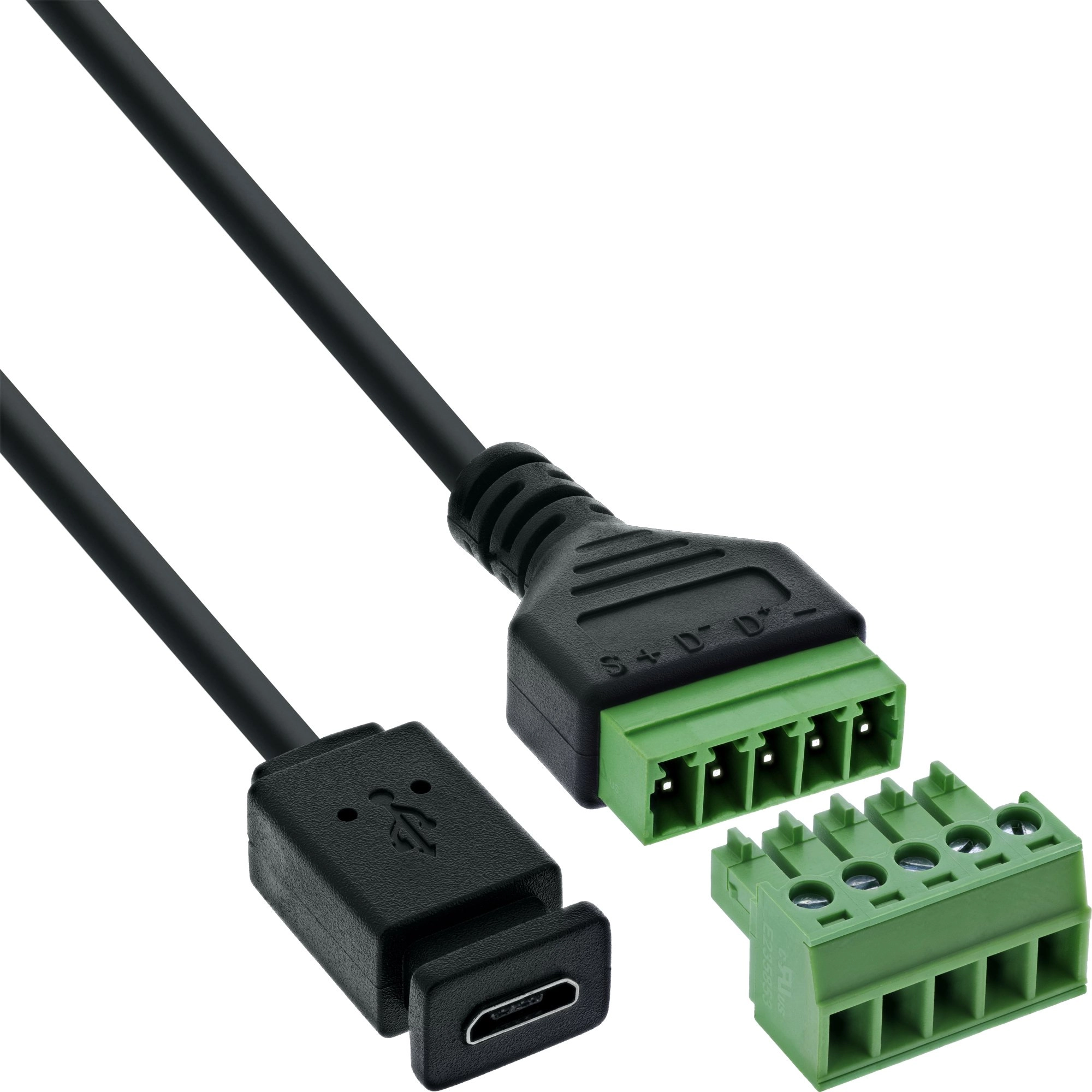 InLine Mini-USB Buchse an Terminalblock -