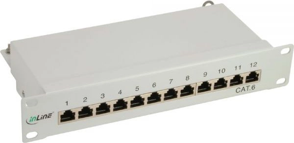 InLine patch panel Cat.6 12-fold