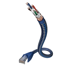 Inakustik 00480301 networking cable Blue Silver