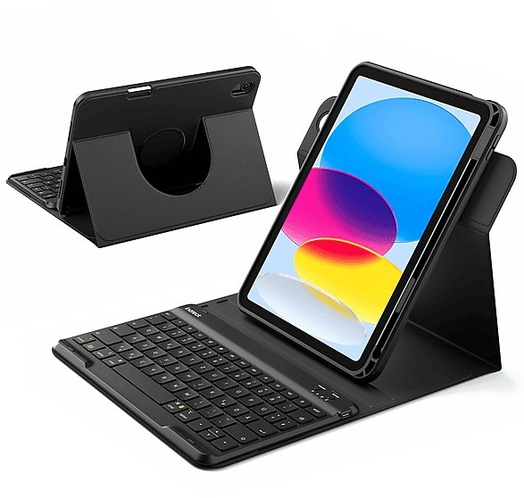 Inateck N0029 black 360° Bluetooth-Tastatur-Hülle für