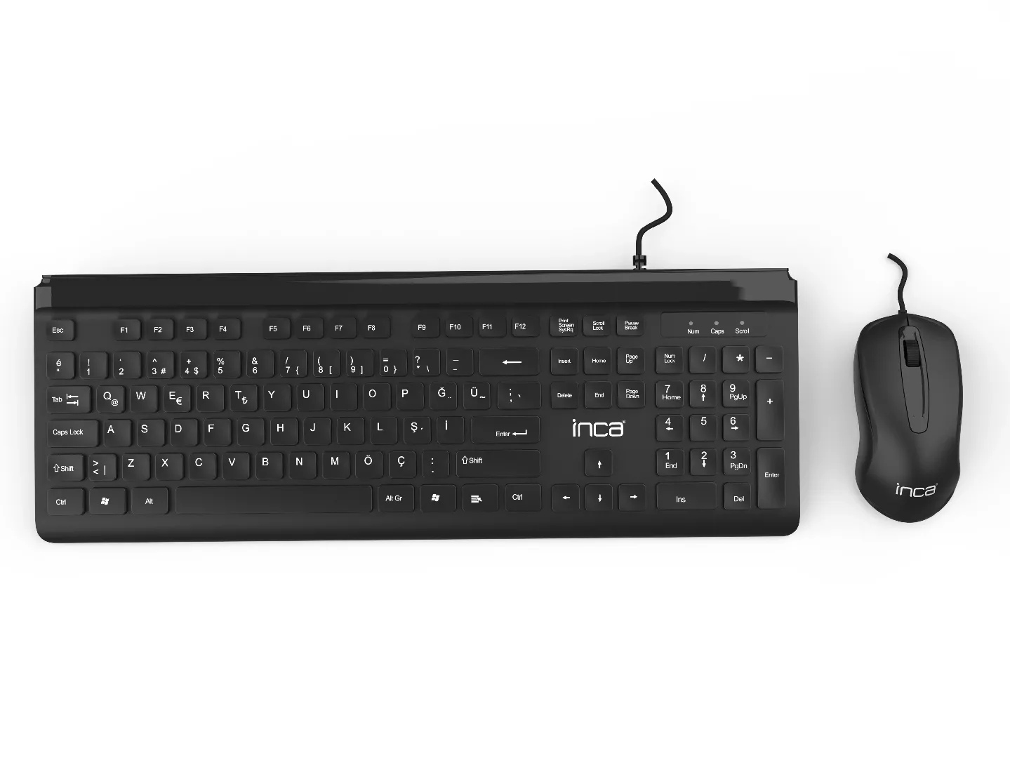 Inca IMK-377 tastatūra Pele iekļauta Birojs USB Turku Melns