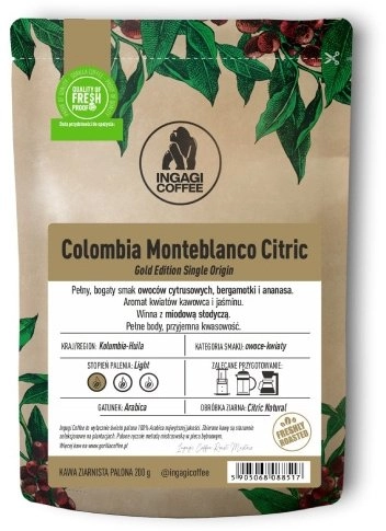 Ingagi coffee beans Coffee Colombia Monteblanco