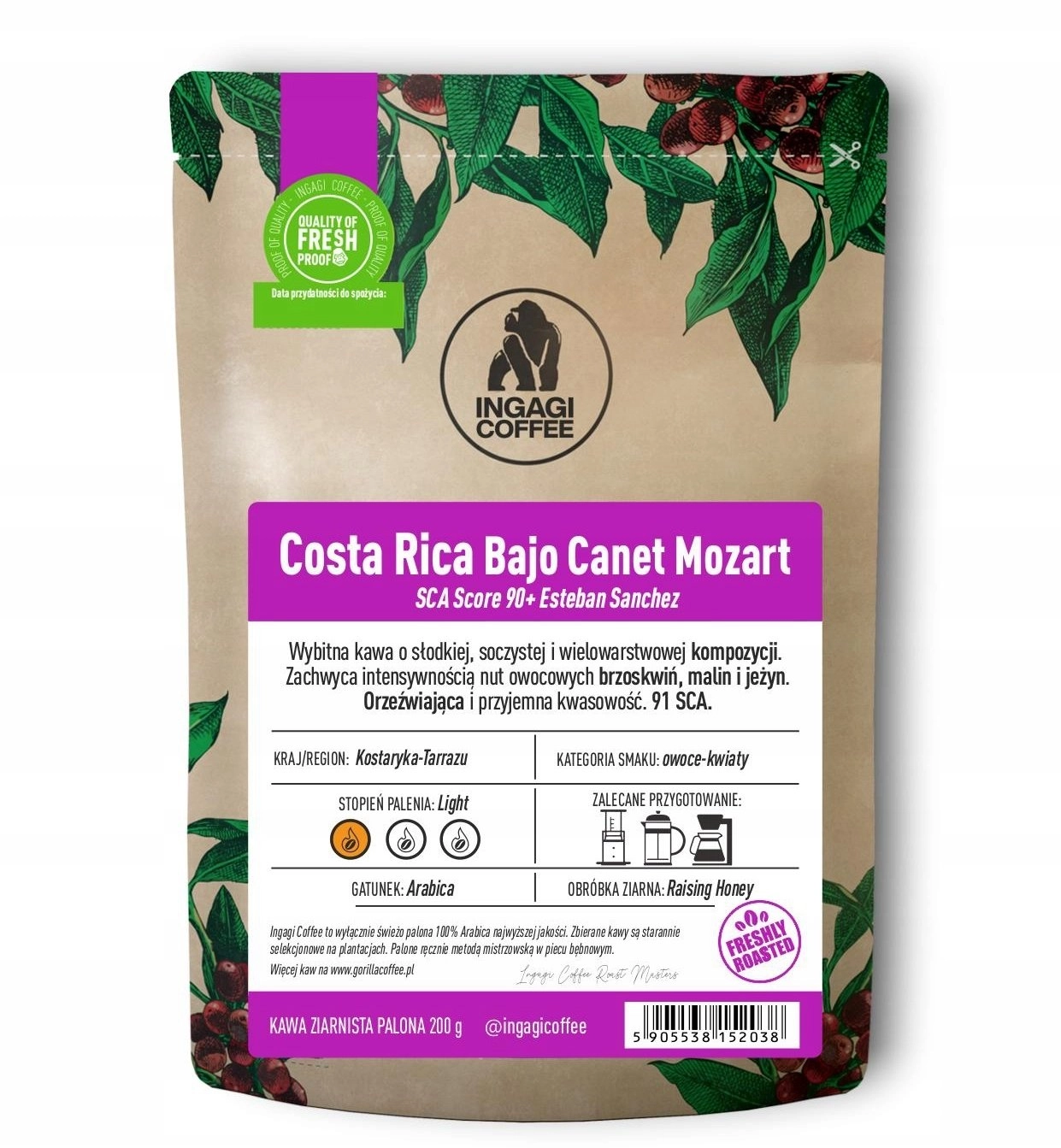 Kawa ziarnista Ingagi Kawa ziarnista Ingagi