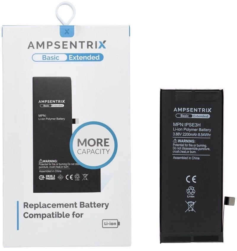 AmpSentrix Basic battery for iPhone SE