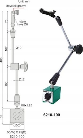 MAGNET BASE L=500 6210-100 6928640313516
