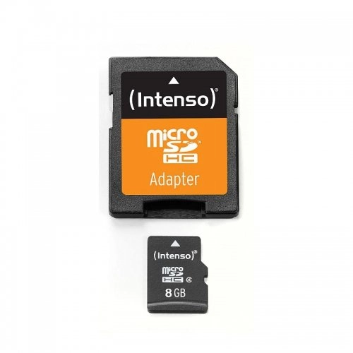 CARD 8GB Intenso MicroSDHC 21MB/s +Adapter