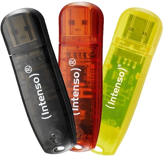 Pack of 3 Intenso Rainbow Line