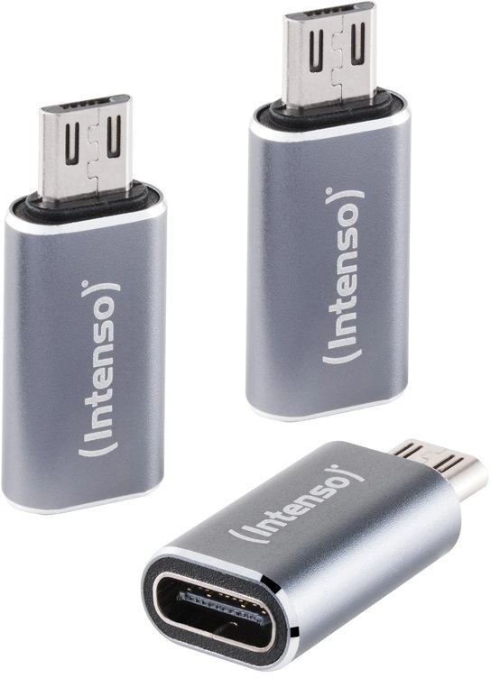Intenso 3 komplektu USB adapteris USB-C -> USB-Micro C480M Aluminiu
