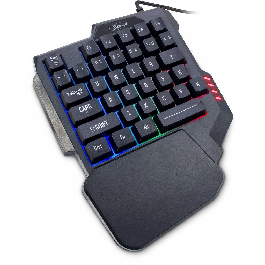 Inter-Tech KB-3035 tastatūra Speļu USB QWERTY Melns