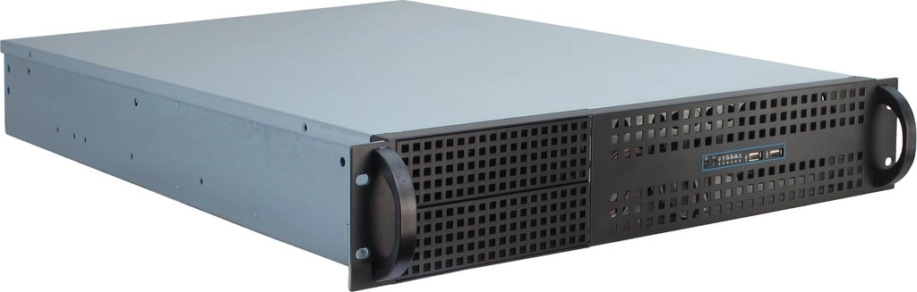 Inter-Tech 2U-2129N Rack Black, Silver