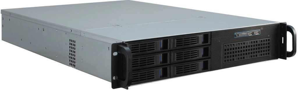 Inter-Tech IPC 2U-2406 Plaukts Melns, Sudrabs