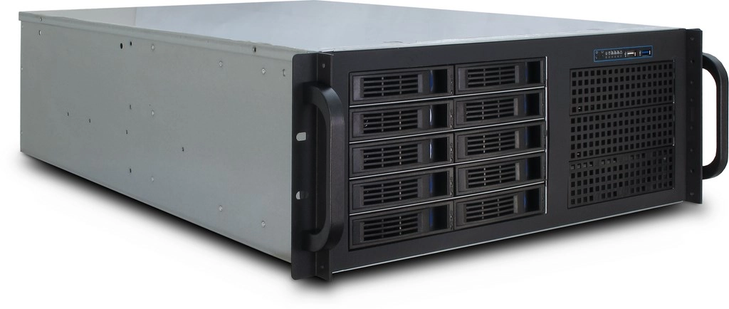 Inter-Tech IPC 4U-4410 Plaukts Melns