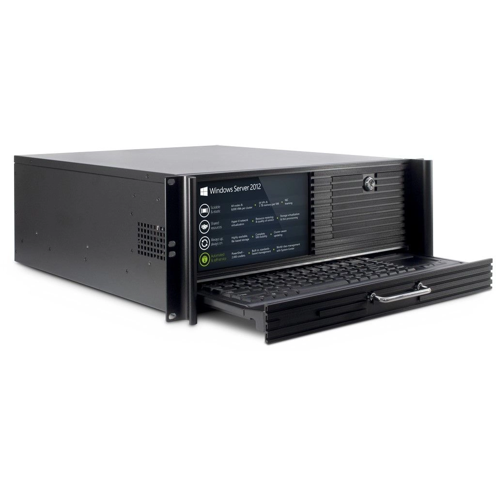 Inter-Tech 4U 4452-TFT Plaukts Melns