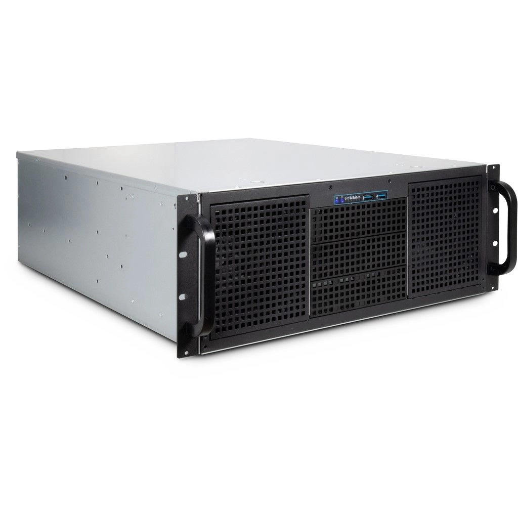 Inter-Tech 4U 40255 Plaukts Melns, Pelēks
