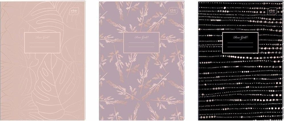 Interprint Notebook A4/60K checkered Metallic rose