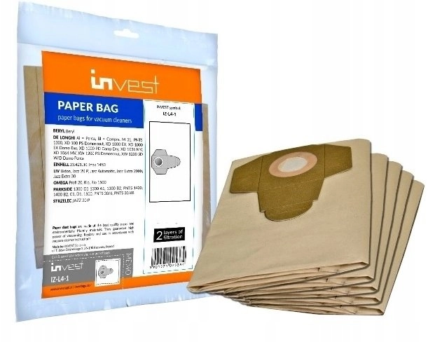 Invest Eco Paper Vacuum Cleaner Bags