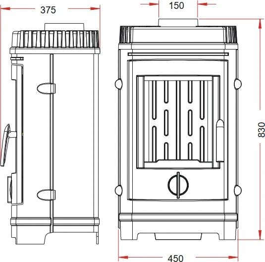 Cast iron stove Invicta CHATEL 3244336137444