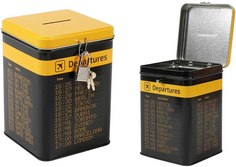 Savings box Itotal DEPARTURES  with lock