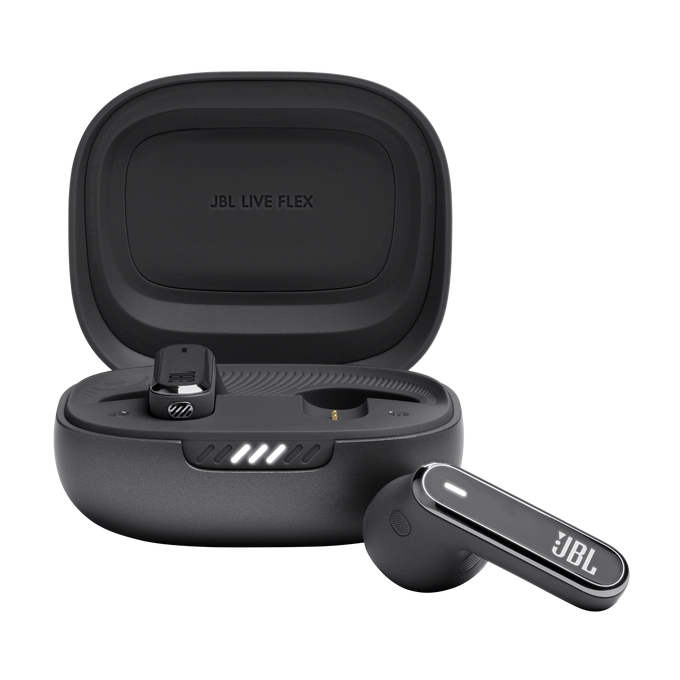 JBL LIVE FLEX Austiņas True Wireless Stereo (TWS) Ausīs Zvani / mūzika Bluetooth Melns