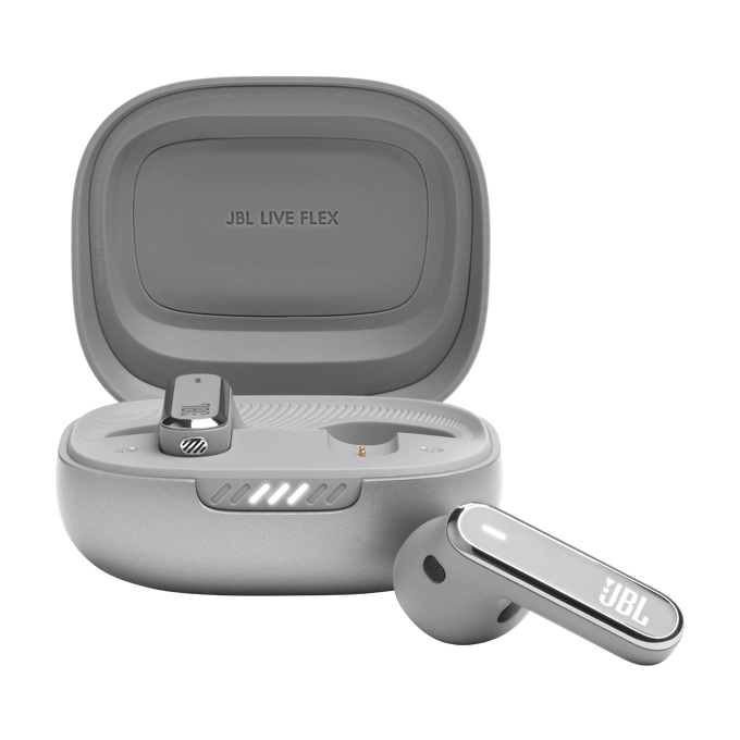 JBL wireless earbuds Live Flex, silver