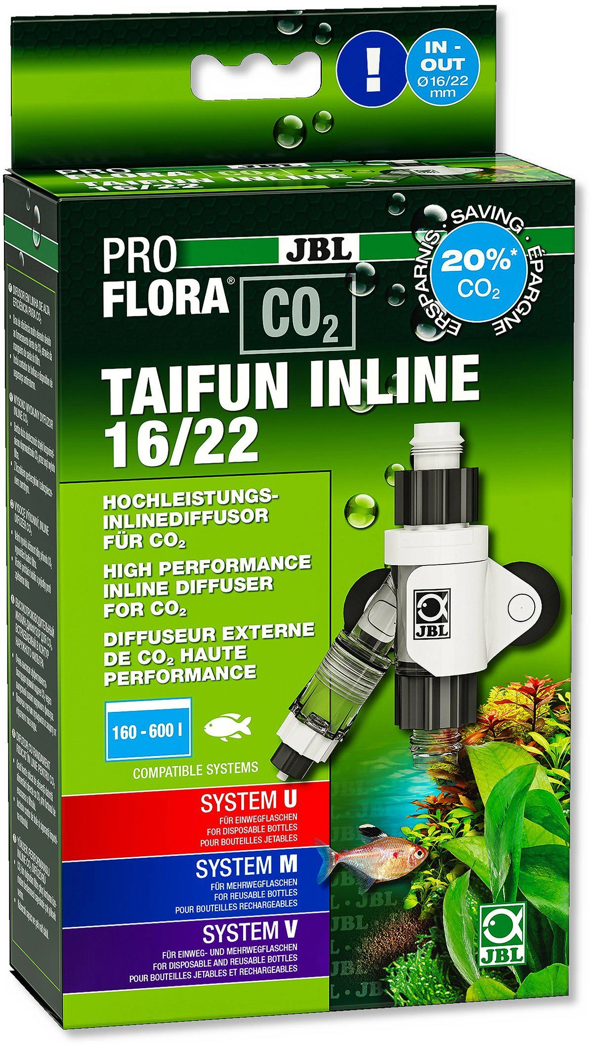 JBL   Proflora Taifun 16/22 Inline Diffusor