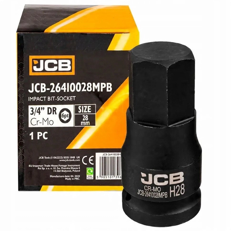 JCB Impact bit socket 3/4`` 28mm