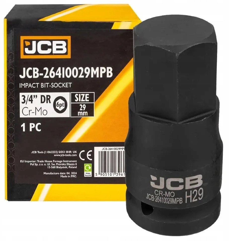 JCB Impact bit socket 3/4`` 29mm