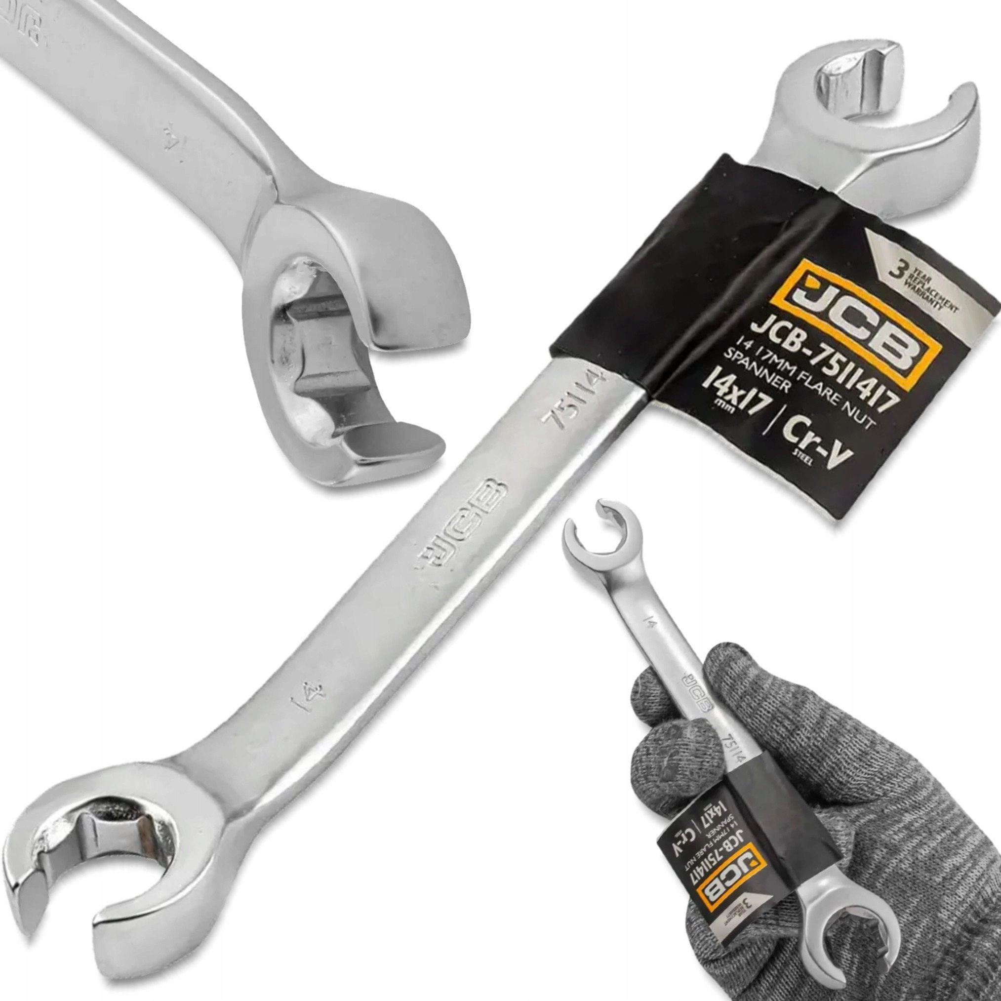 JCB Slotted box spanner 14mm x