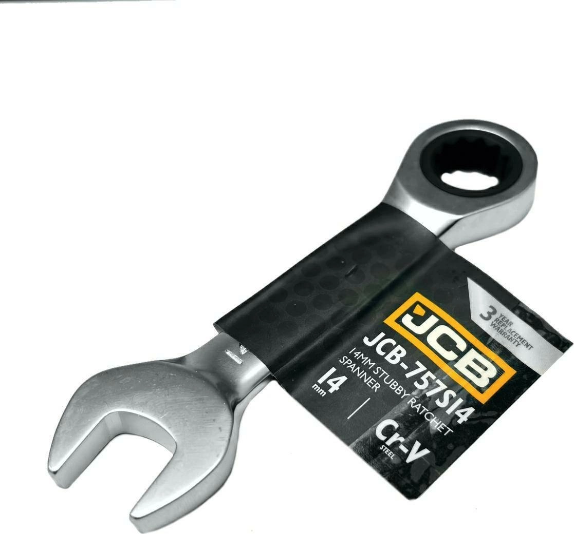 JCB SHORT RATCHET RING WRENCH 14mm