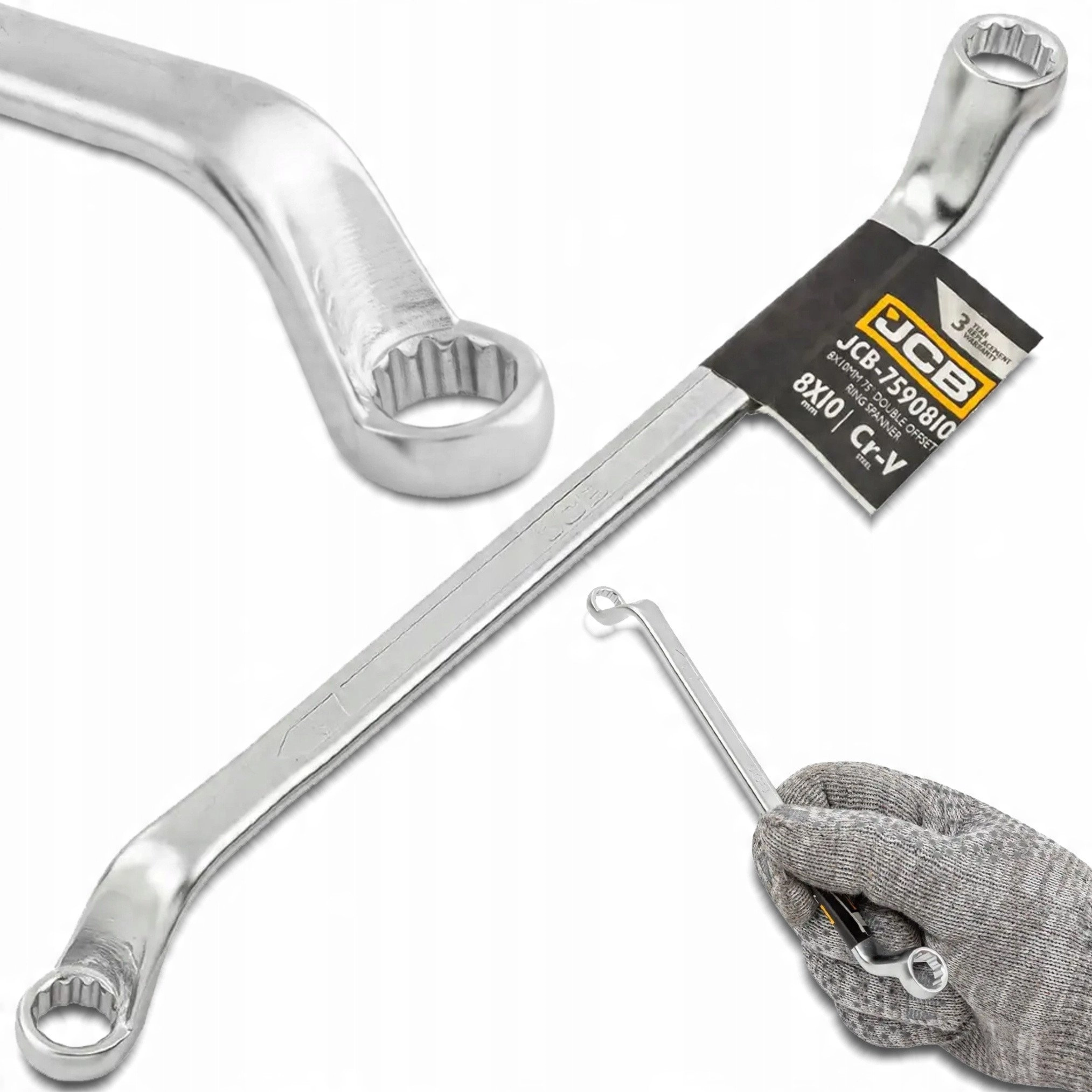 JCB 75 degree bent ring spanner