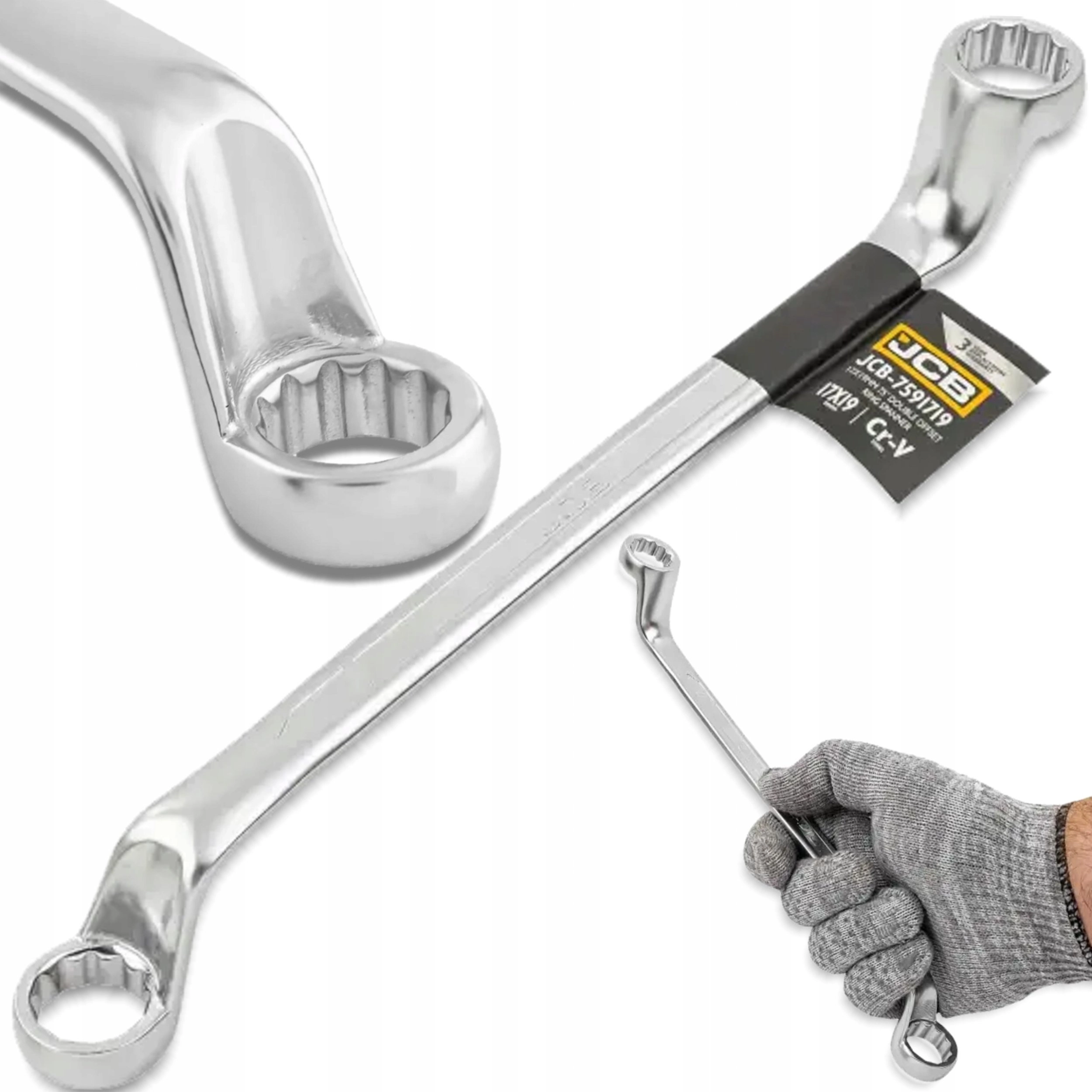 JCB 75 degree bent ring spanner