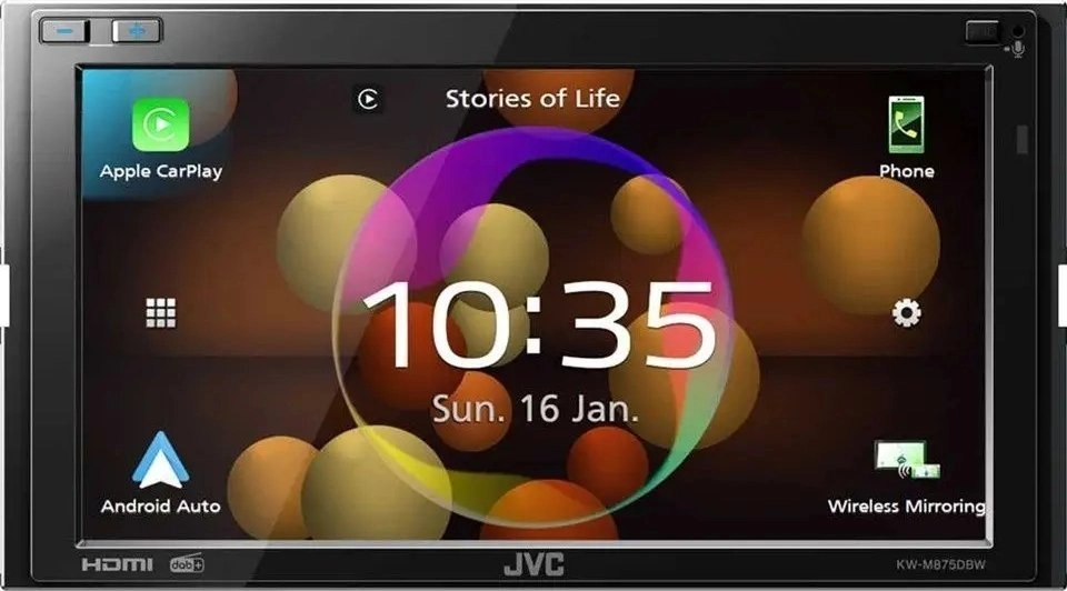 JVC KW-M875DBW car media receiver Black