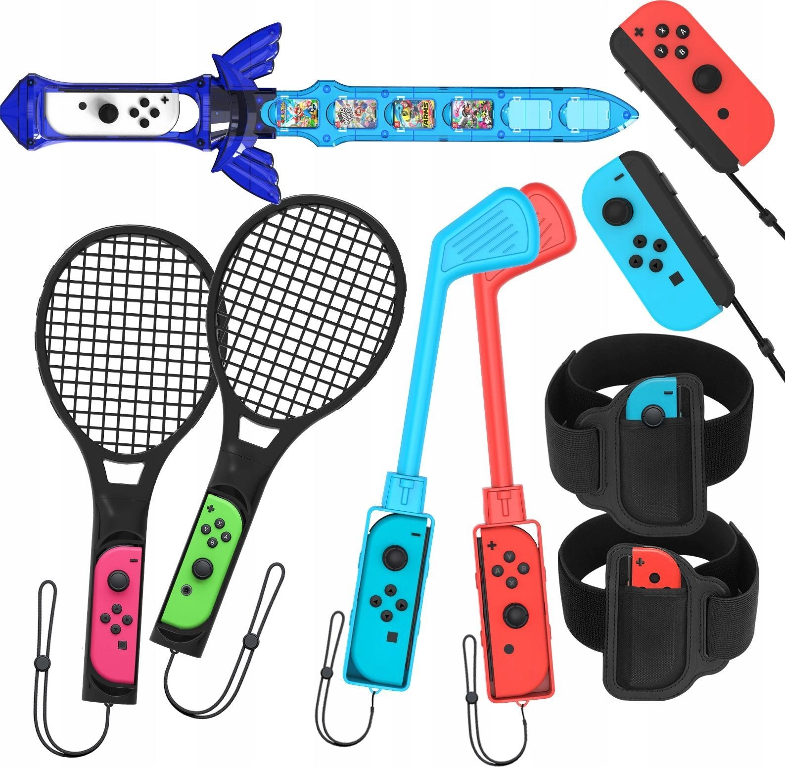 JYS Zestaw Akcesoria 9w1 do Joy-Con