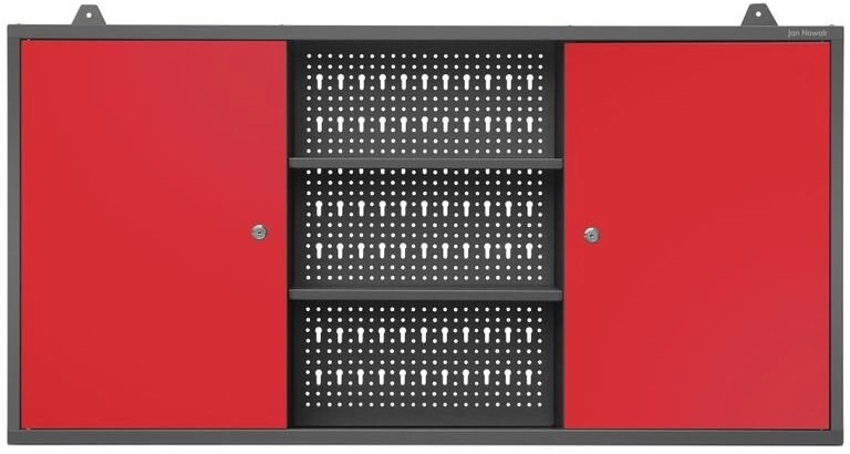 Jan Nowak Hanging workshop cabinet anthracite-red