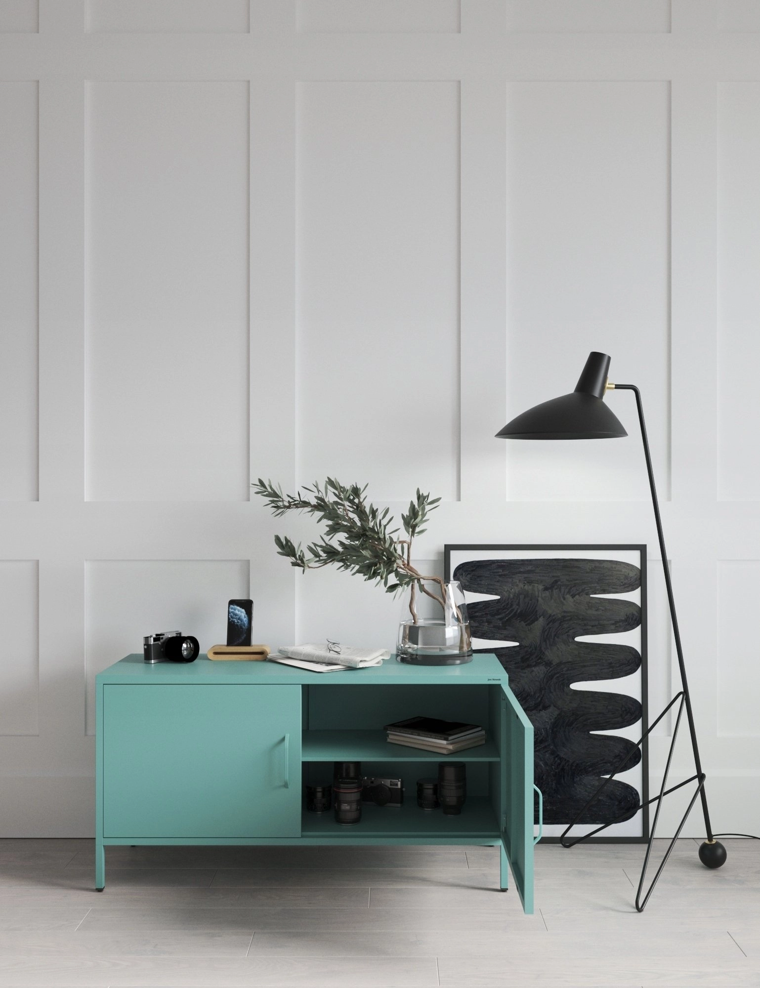 Jan Nowak Metal TV cabinet on