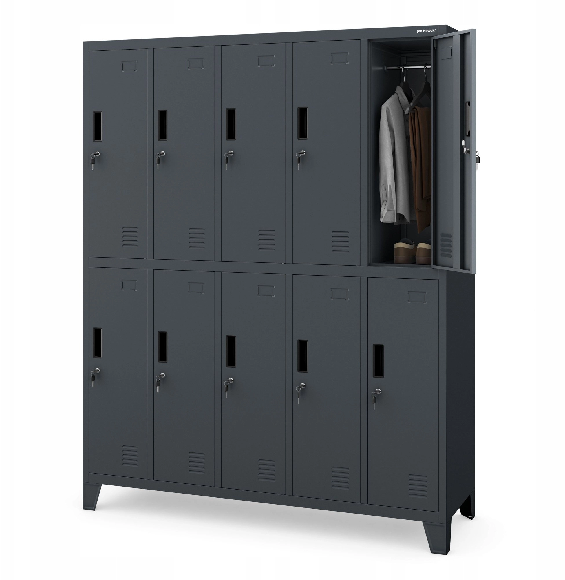 Jan Nowak 10-door social wardrobe anthracite