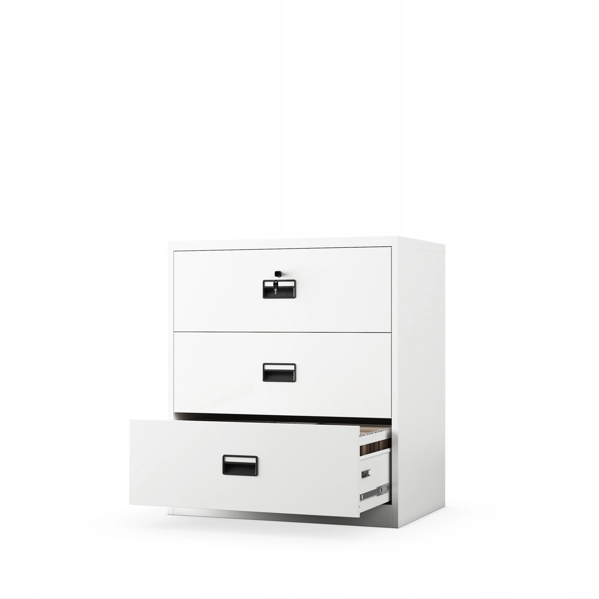 Jan Nowak White metal filing cabinet: