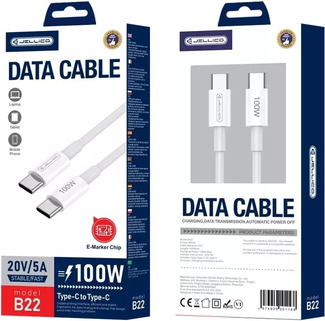 Jellico JELLICO cable B22 USB-C -