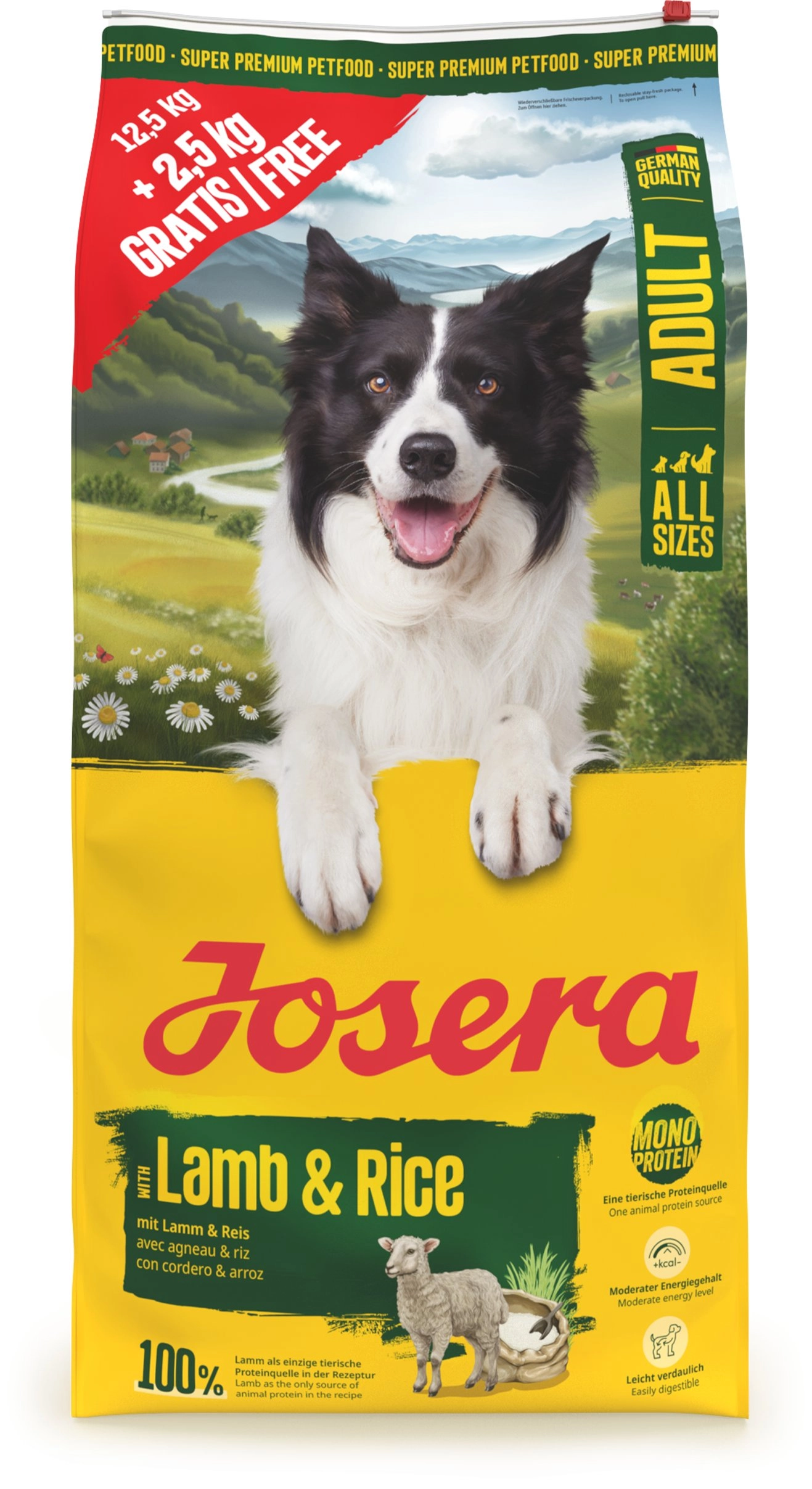 Josera Adult Lamb Rice 12 5kg+2