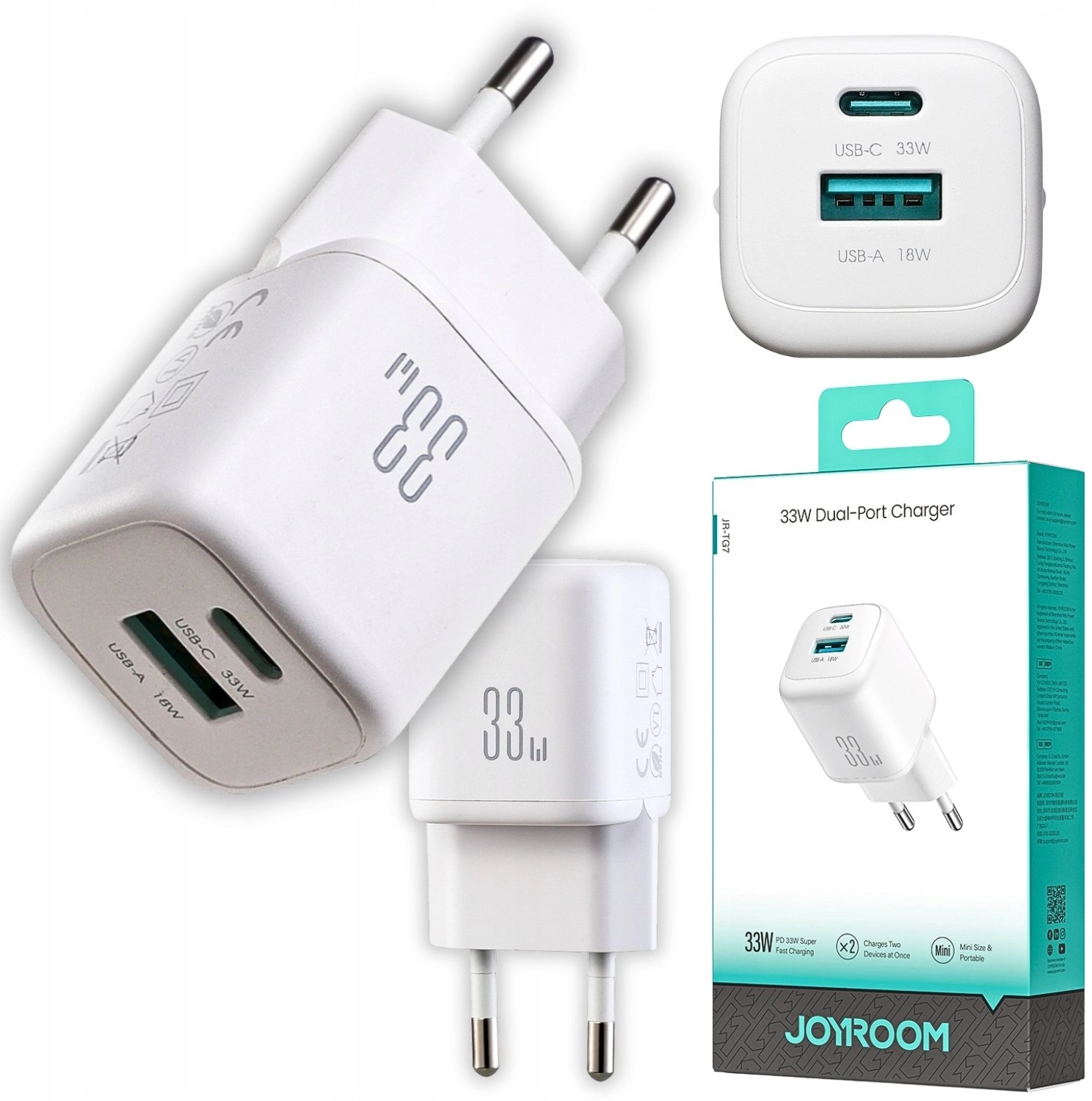 Joyroom JR-TG7 33W USB-A + USB-C