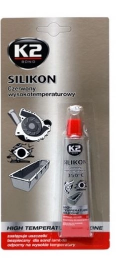 K2 Silikon wysokotemperaturowy 350°C 21g czerwony