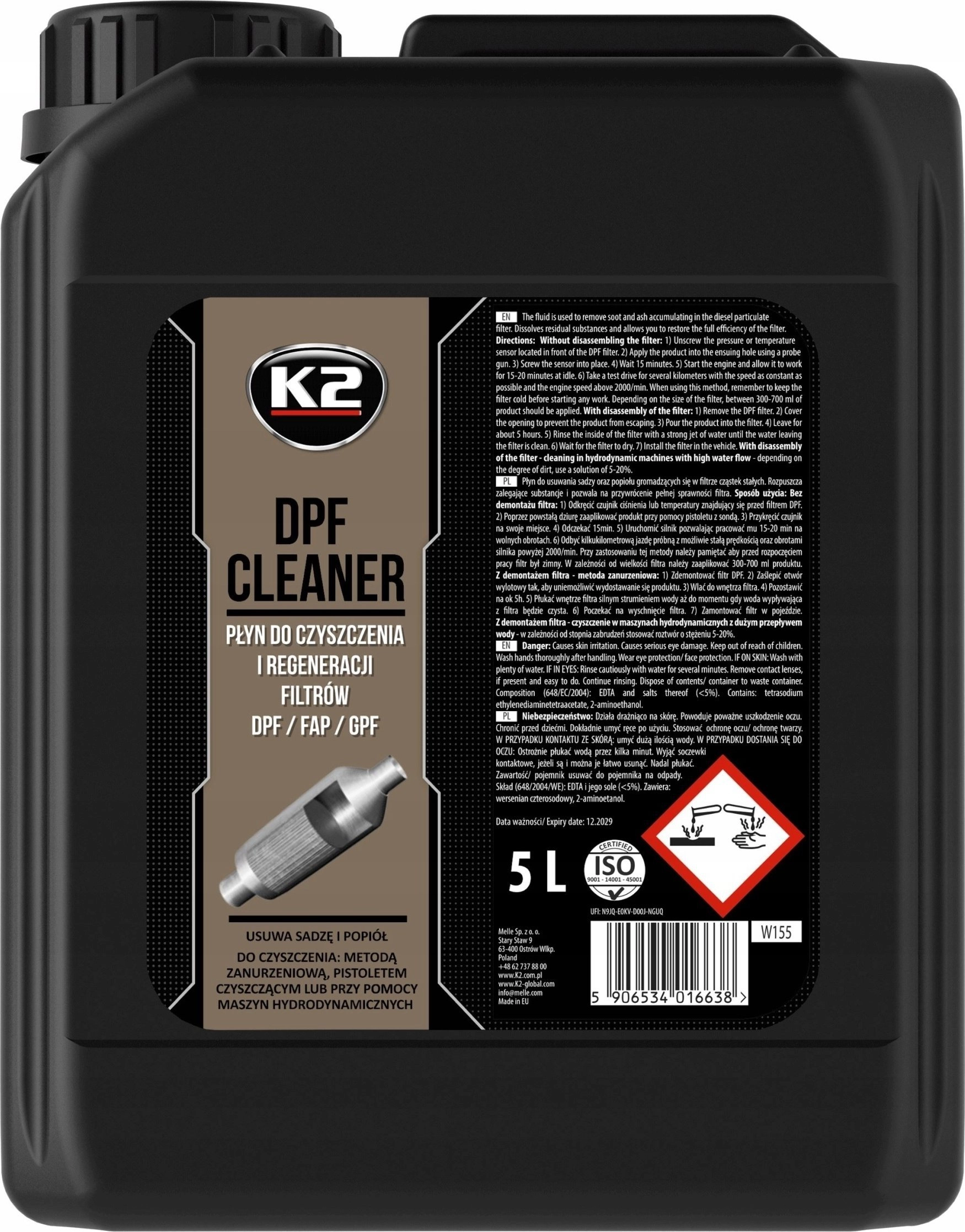K2 oczyszczacz DPF 5L - Regenerator
