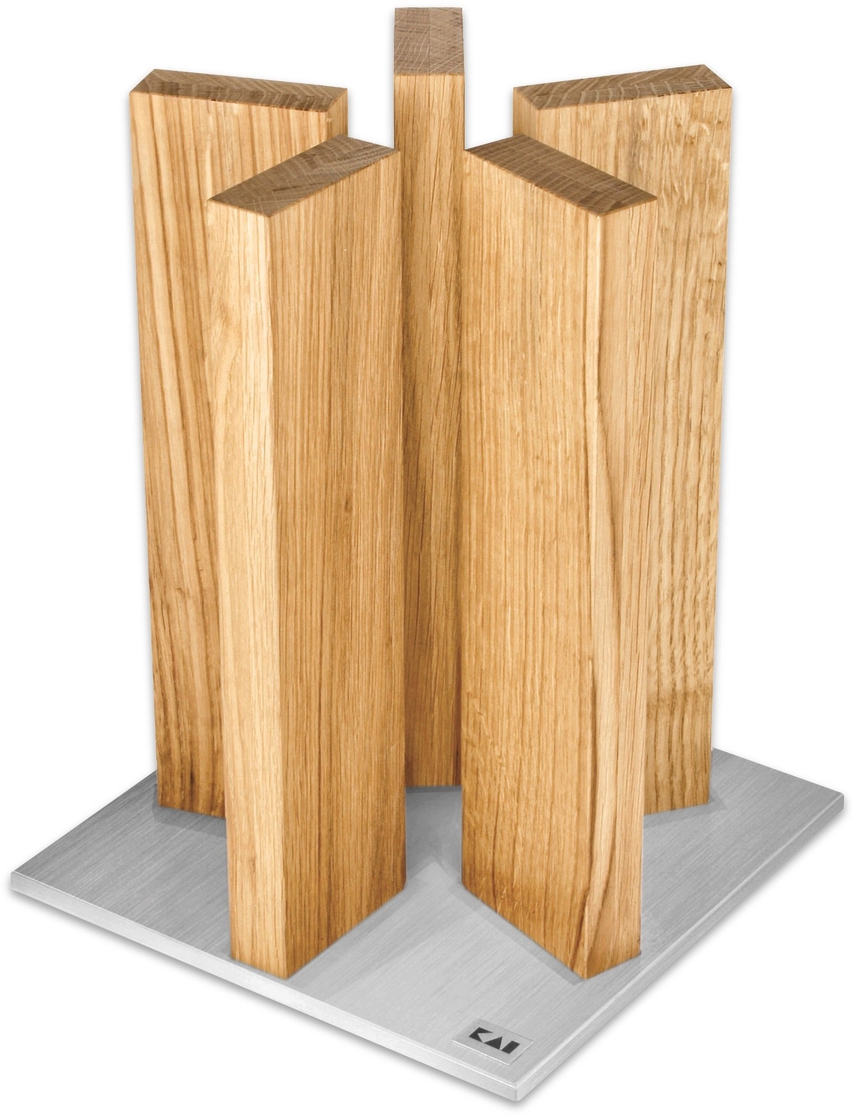 KAI magnetic knife block Stonehenge oak