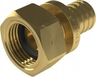 KAN-therm Brass half-fitting with flat seal