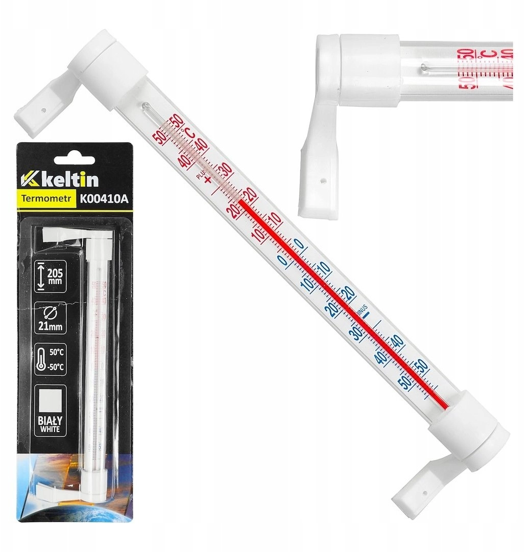 KELTIN Window thermometer 205x17mm white 5903418304584