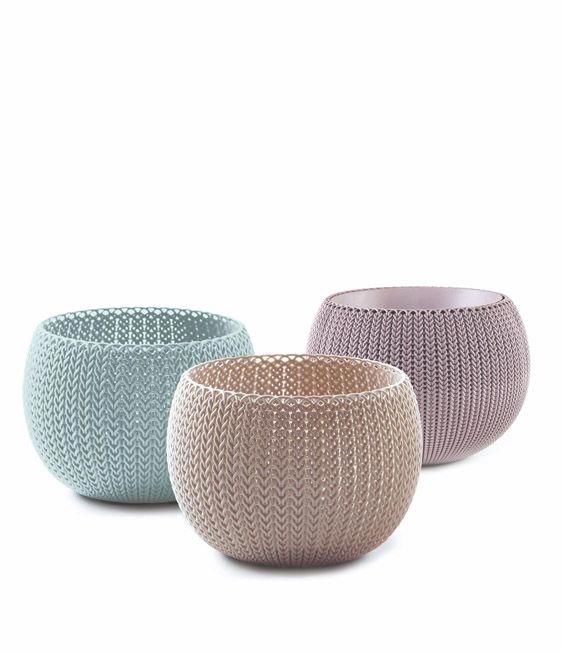 Flower pot Cozies Trio 10.7x15
