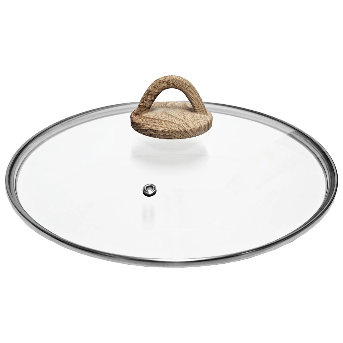Vāks stikla Amber 28cm  ar koka