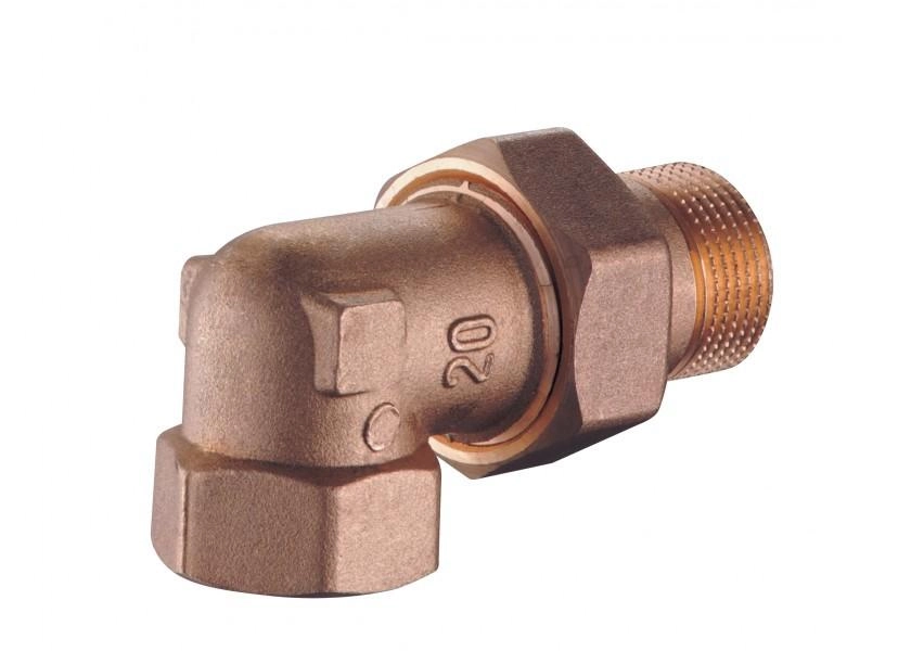 KFA Śrubunek kątowy 1" mosiężny 814-012-25