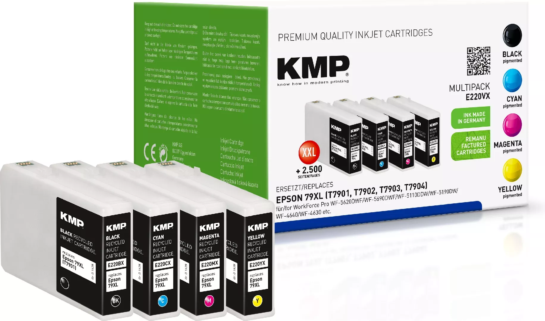 KMP E220VX ink cartridge Black  Cyan